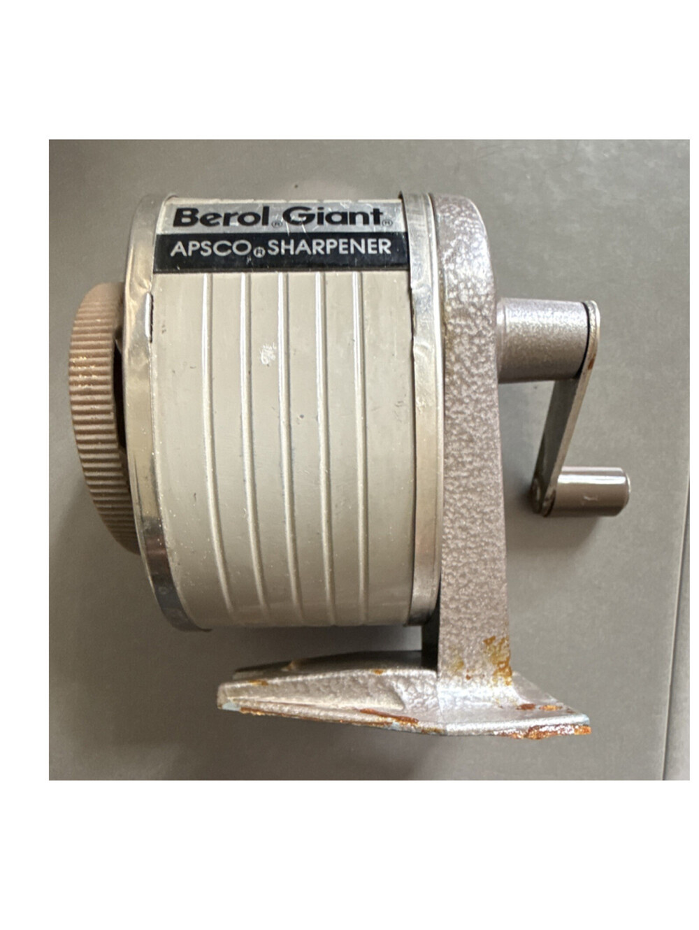 Berol Giant APSCO Manual Steel Vintage Collectible Pencil Sharpener Metal